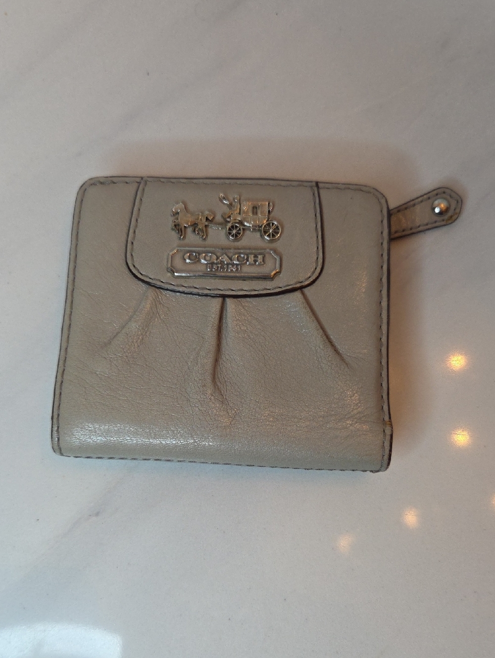 Coach Light Gray Madison Bifold Wallet